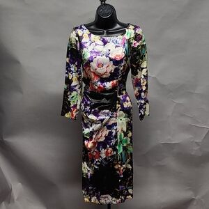 Etro Vibrant Floral Long Sleeve Dress
